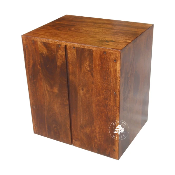 Szafka nocna drewniana z dwiema szufladami Modern Cube