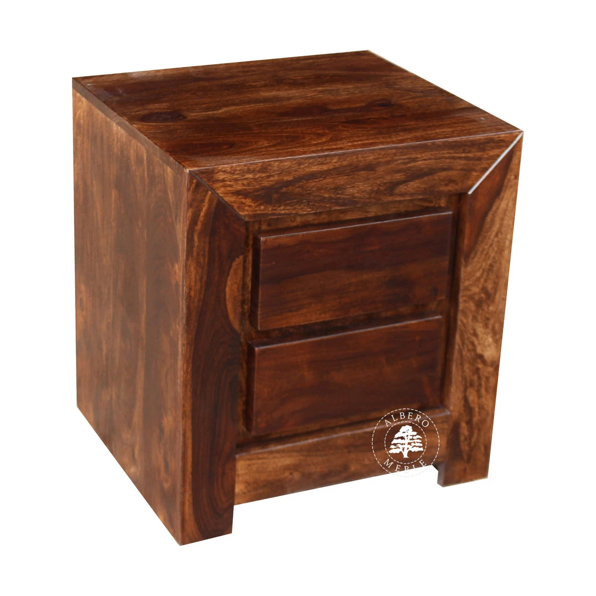 Duża szafka nocna z szufladami z drewna w nowoczesnym stylu