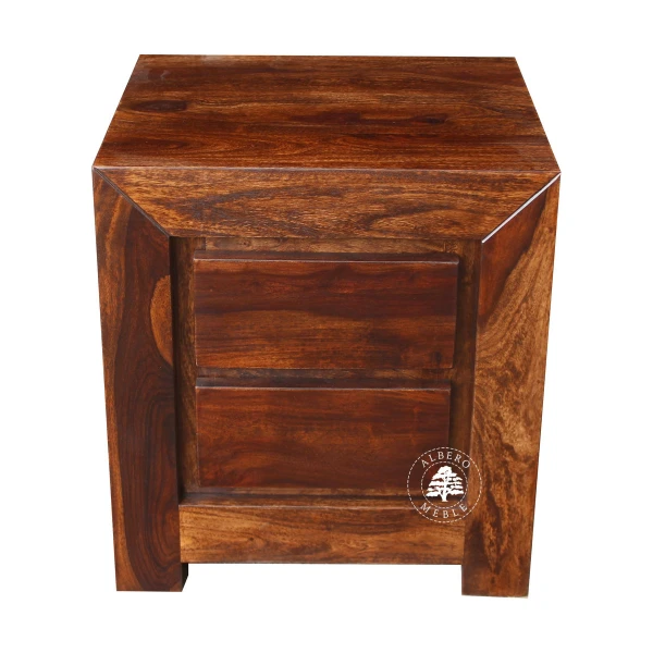 Duża szafka nocna z szufladami z drewna w nowoczesnym stylu