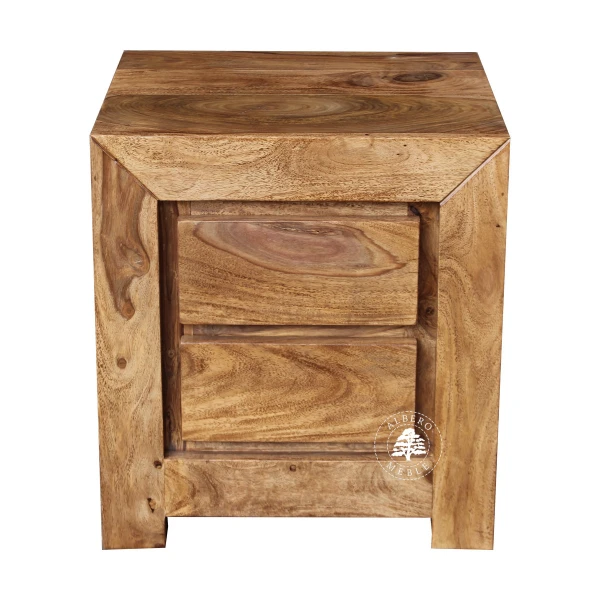 Duża szafka nocna z szufladami z drewna w nowoczesnym stylu