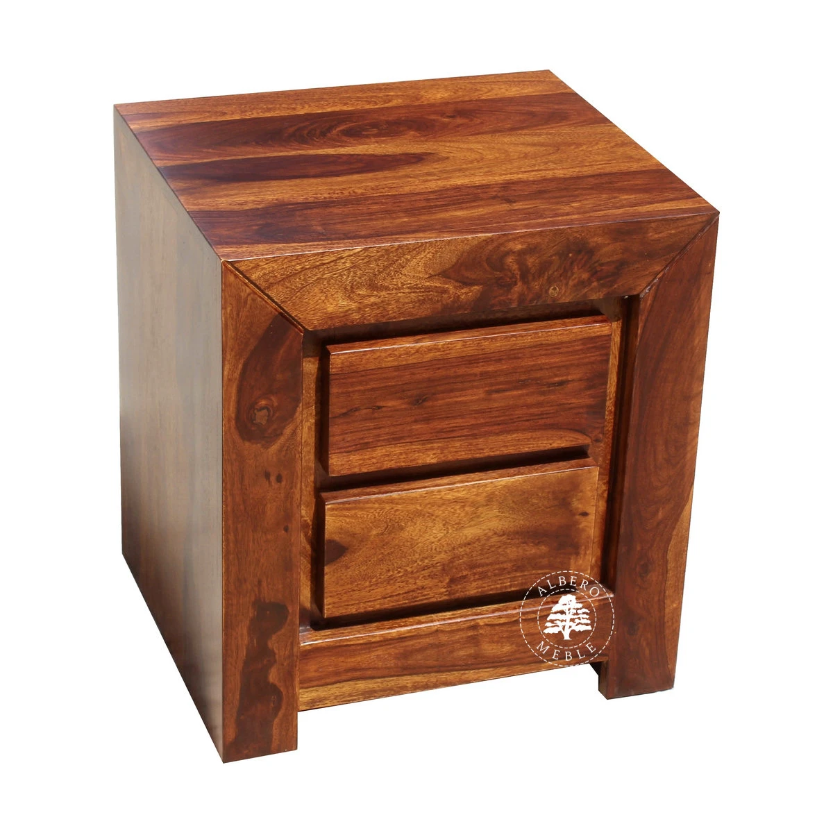 Duża szafka nocna z szufladami z drewna w nowoczesnym stylu