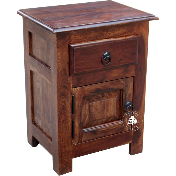 Klasyczna drewniana szafka nocna Classic z szufladą