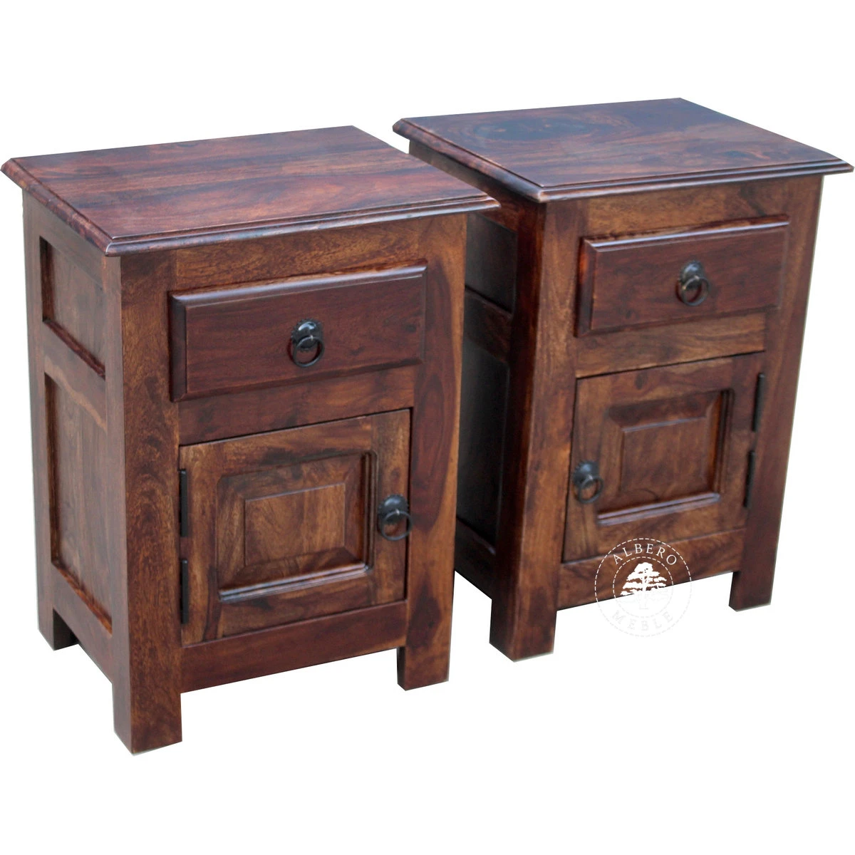 Klasyczna drewniana szafka nocna Classic z szufladą