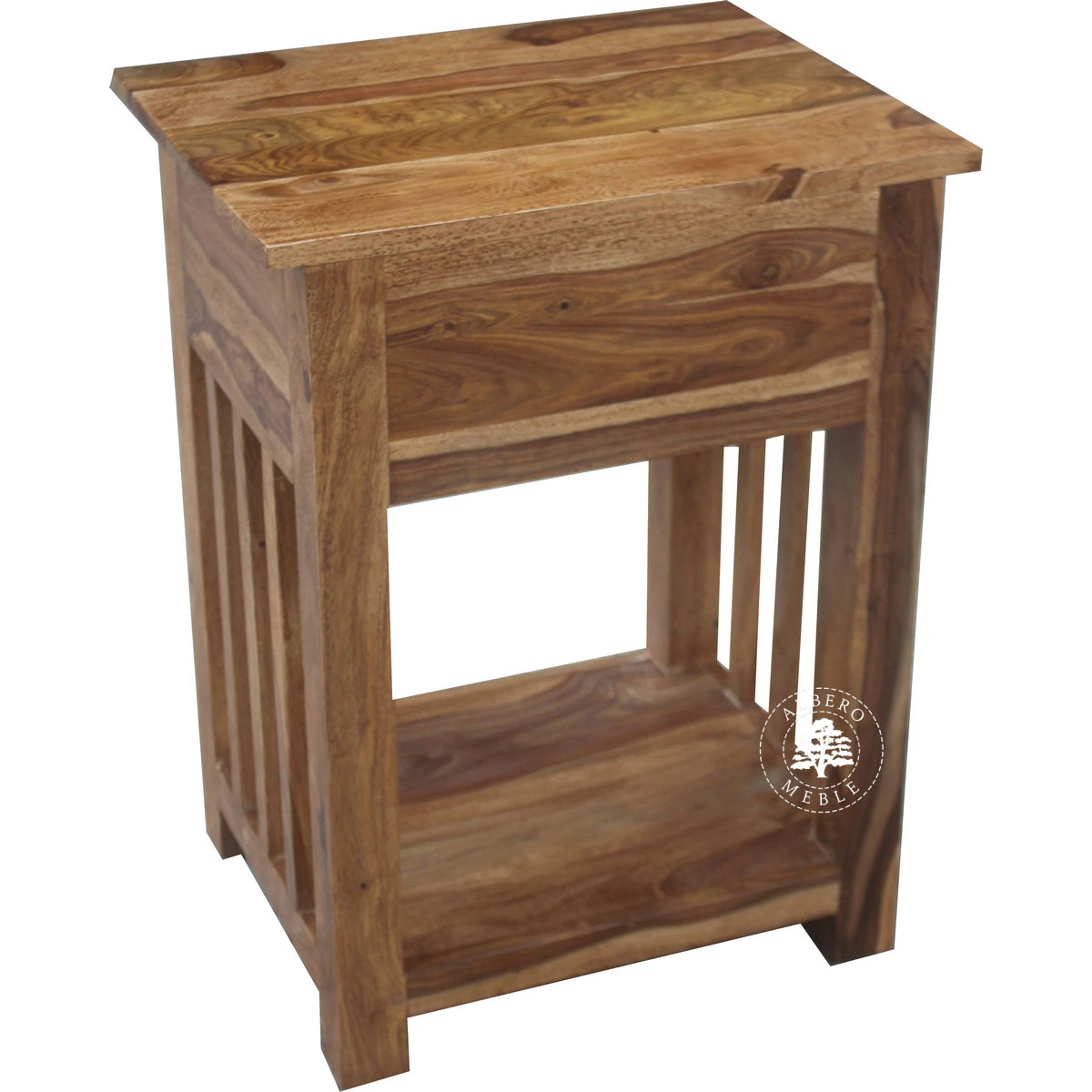 Wysoka stylizowana drewniana szafka nocna Albero