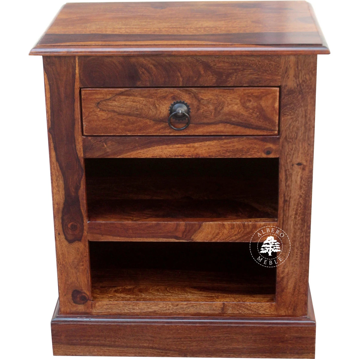 Indyjski stolik do łóżka z drewna litego