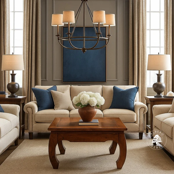 Kwadratowa ława opium z drewna palisander