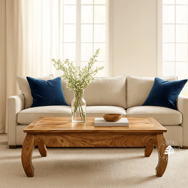 Stolik kawowy Opium z drewna litego w klasycznym stylu