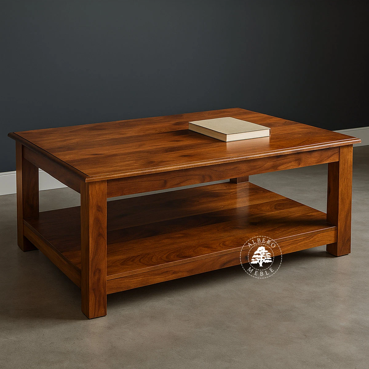 Klasyczna ława drewniana do salonu