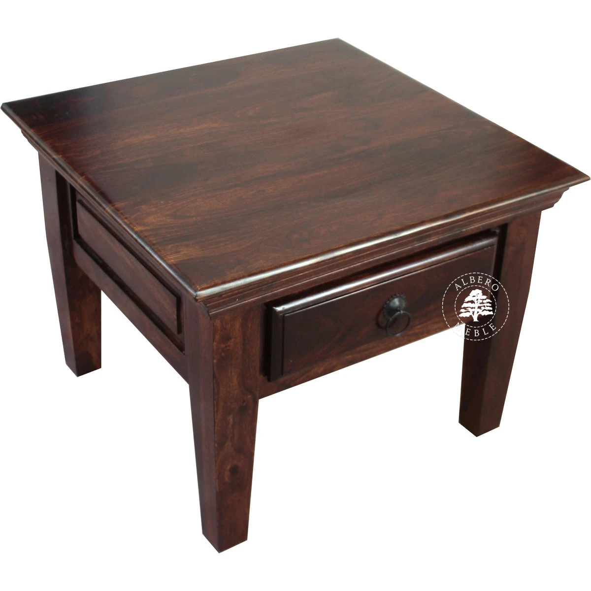 Mały klasyczny stolik kawowy z szufladą