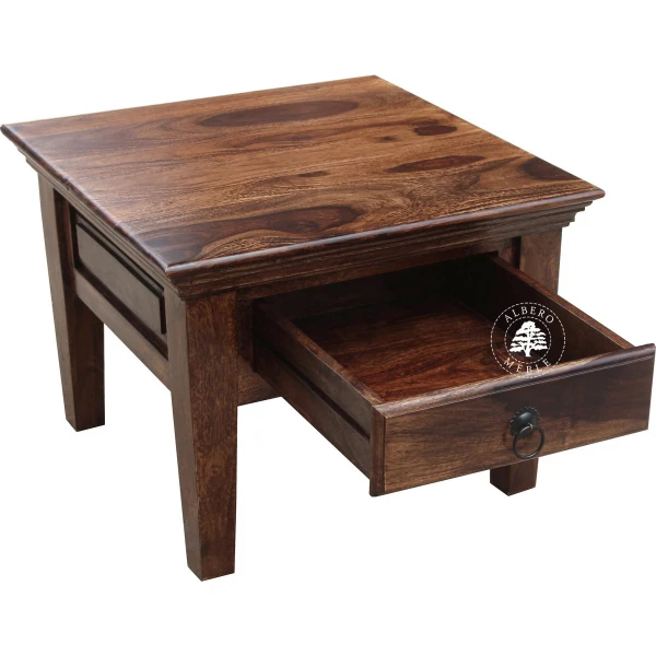 Mały klasyczny stolik kawowy z szufladą