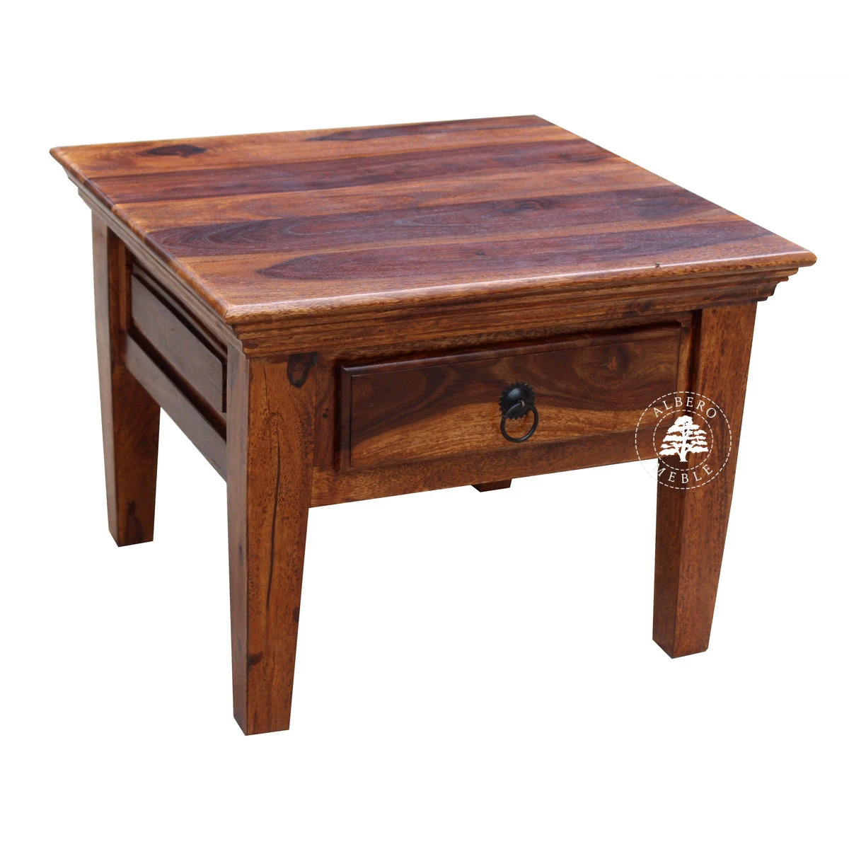 Mały klasyczny stolik kawowy z szufladą