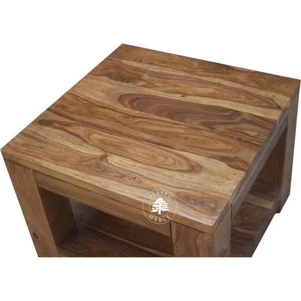 Nowoczesny stolik drewniany z dolną półką GOA