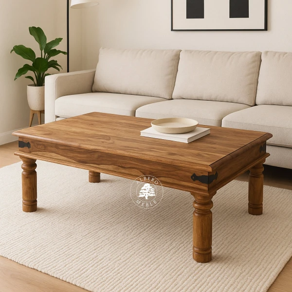 Ława wykonana z drewna litego