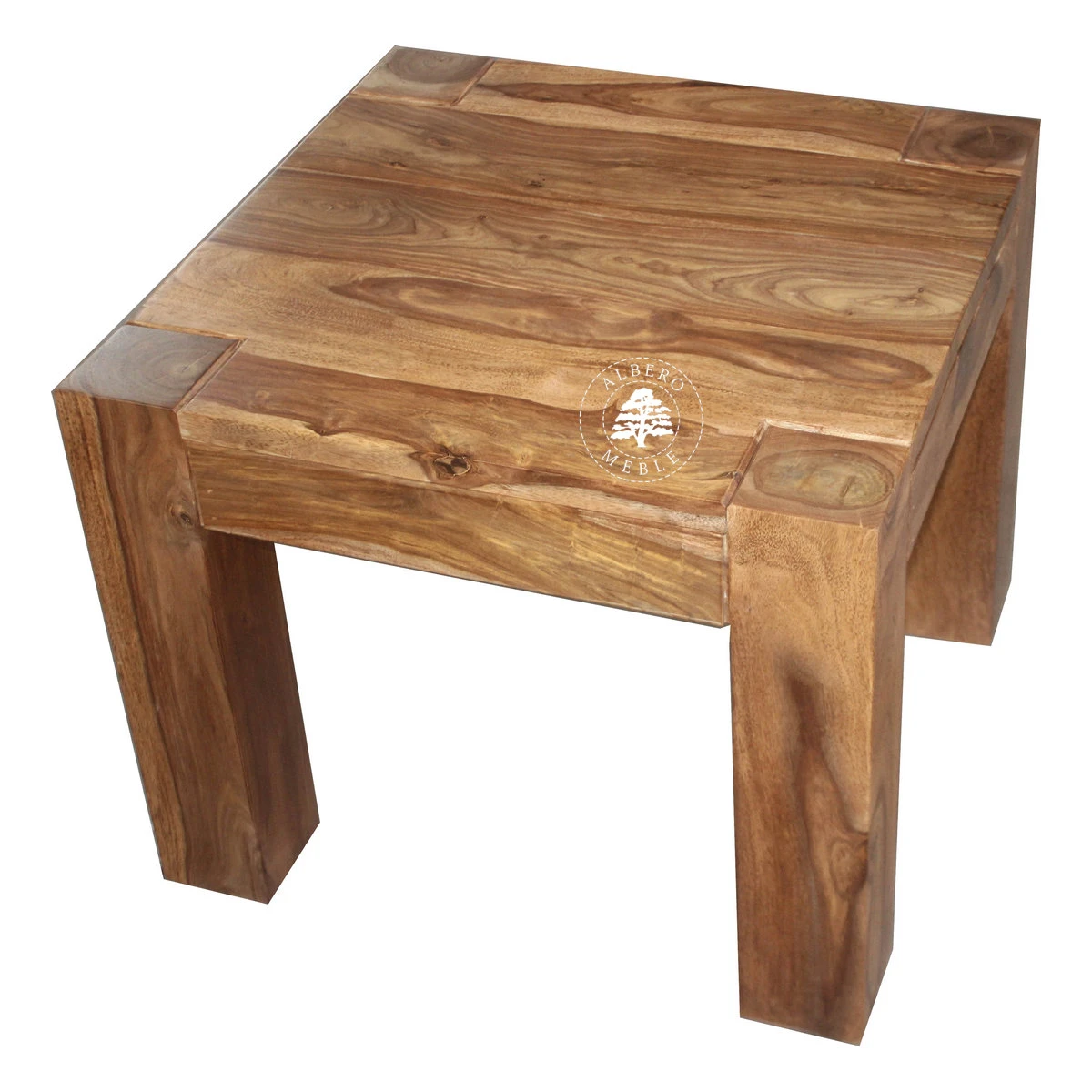 Mały nowoczesny stolik kawowy do salonu z litego drewna