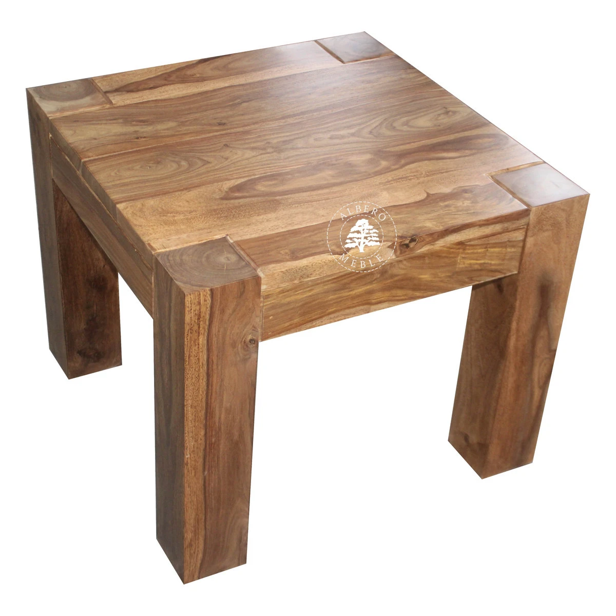 Mały nowoczesny stolik kawowy do salonu z litego drewna