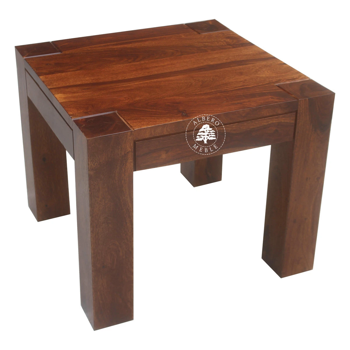 Mały nowoczesny stolik kawowy do salonu z litego drewna