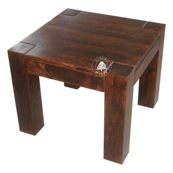 Mały nowoczesny stolik kawowy do salonu z litego drewna