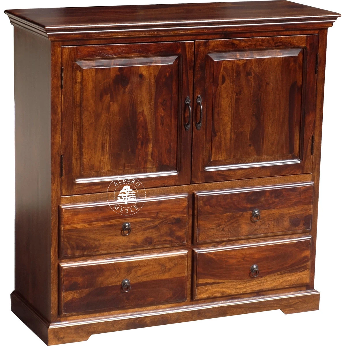 Duża klasyczna komoda drewniana do salonu