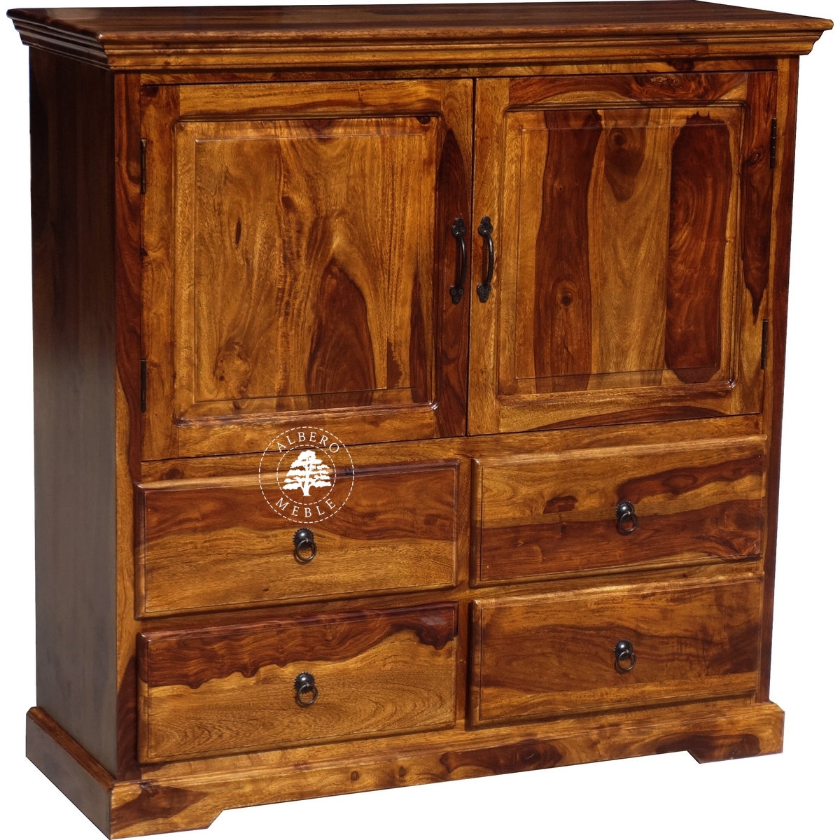 Duża klasyczna komoda drewniana do salonu