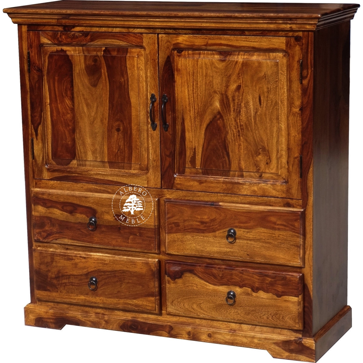 Duża klasyczna komoda drewniana do salonu