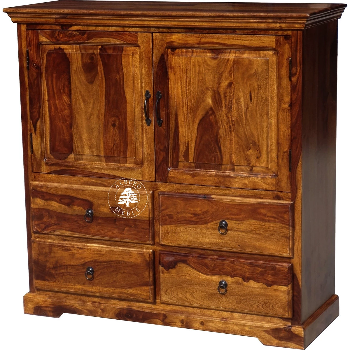 Duża klasyczna komoda drewniana do salonu