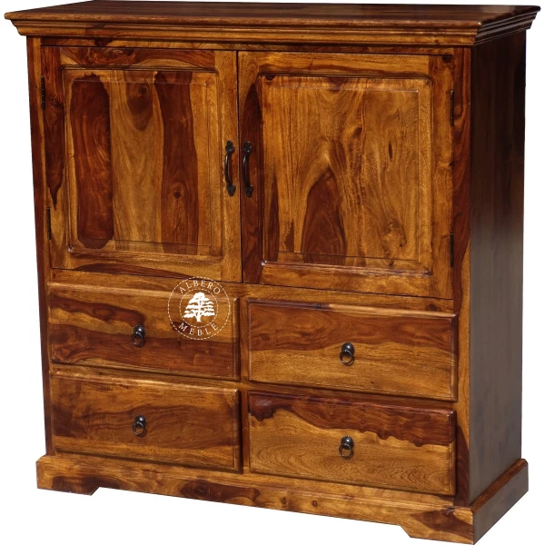 Duża klasyczna komoda drewniana do salonu