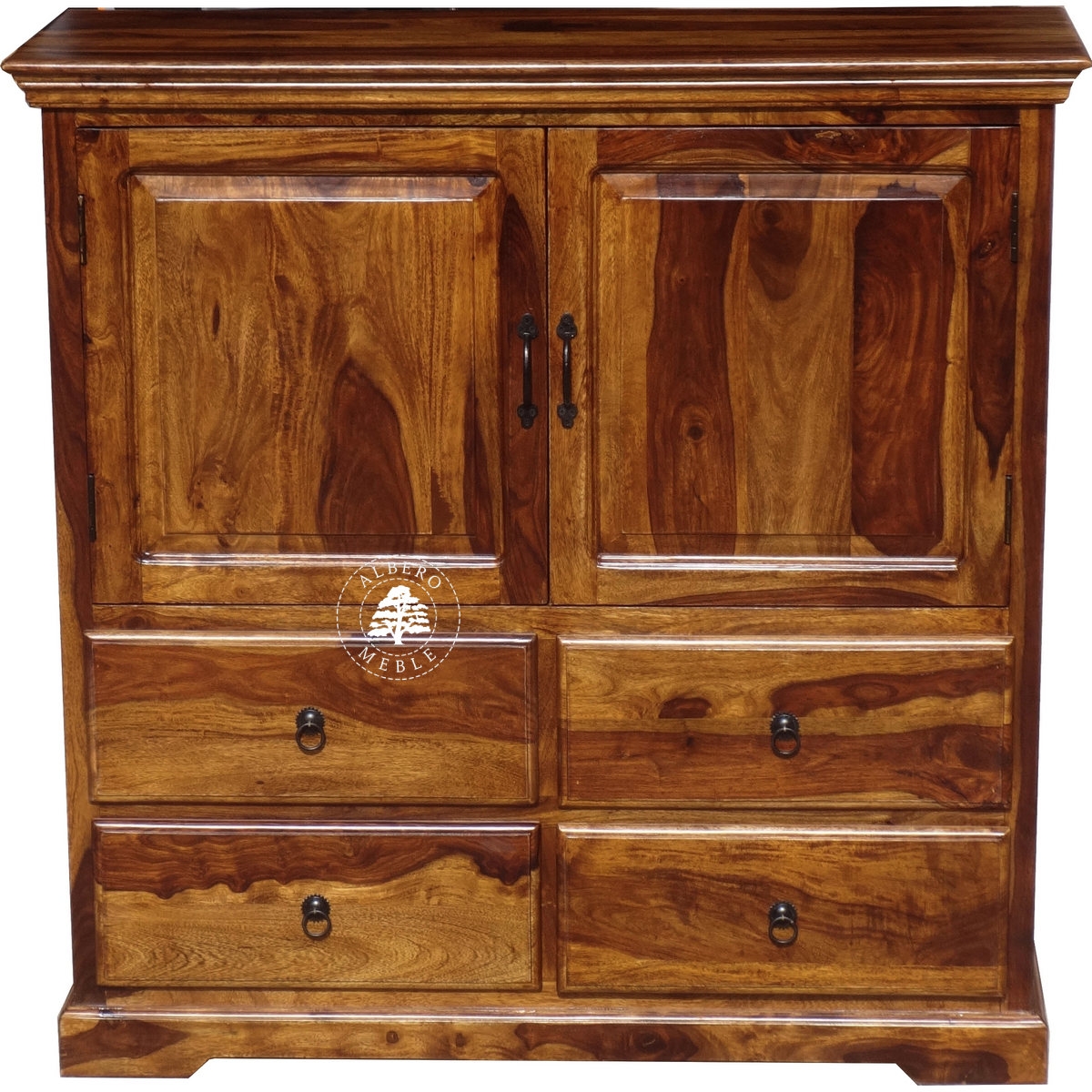 Duża klasyczna komoda drewniana do salonu