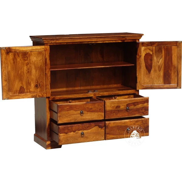 Duża klasyczna komoda drewniana do salonu