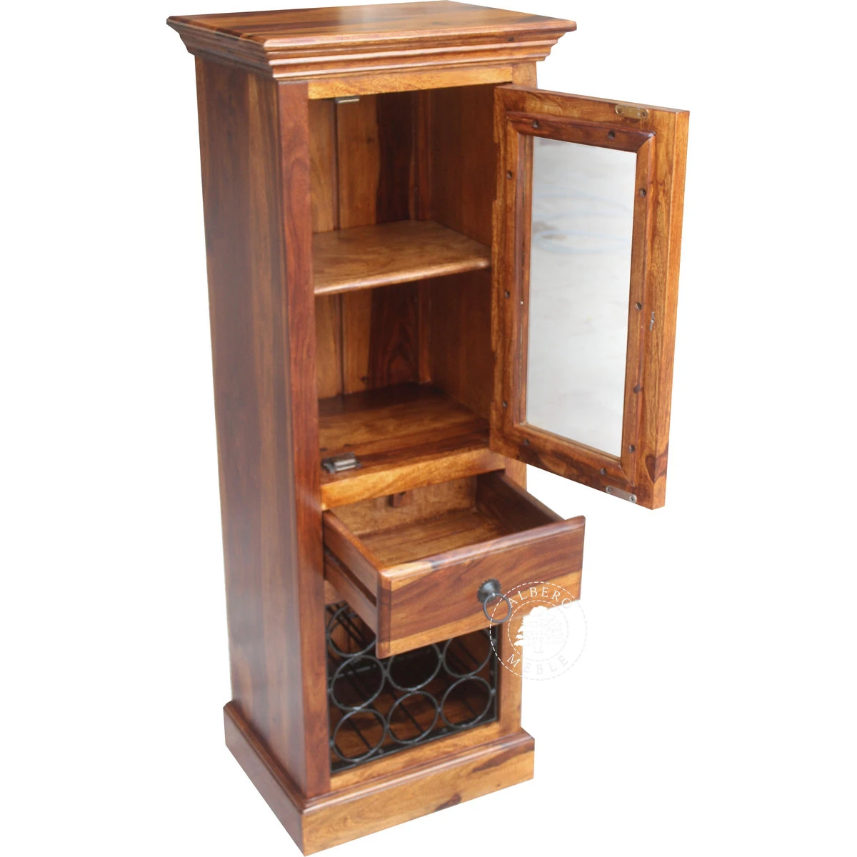 Klasyczny barek drewniany wolnostojący