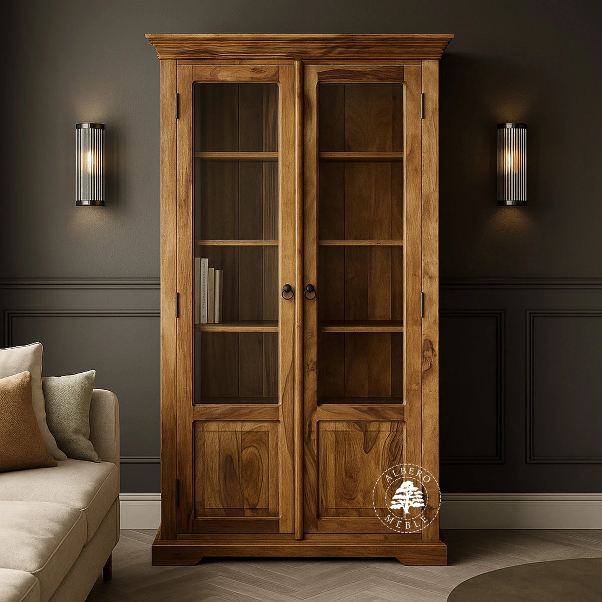 Witryna Drewniana w Stylu Kolonialnym