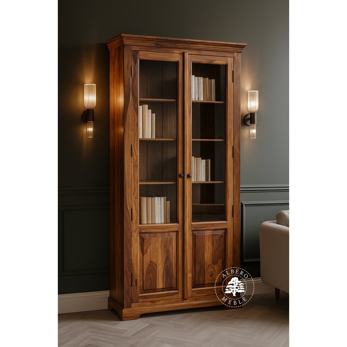 Witryna Drewniana w Stylu Kolonialnym