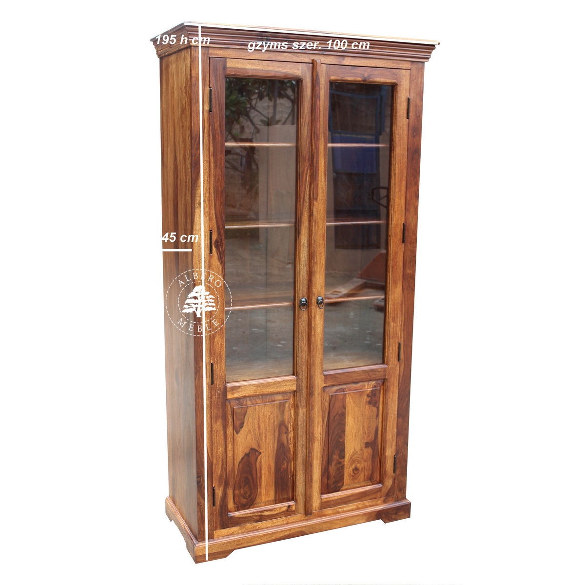Witryna Drewniana w Stylu Kolonialnym