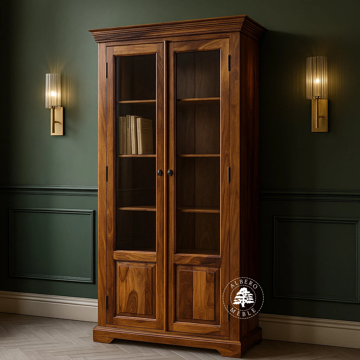 Witryna Drewniana w Stylu Kolonialnym