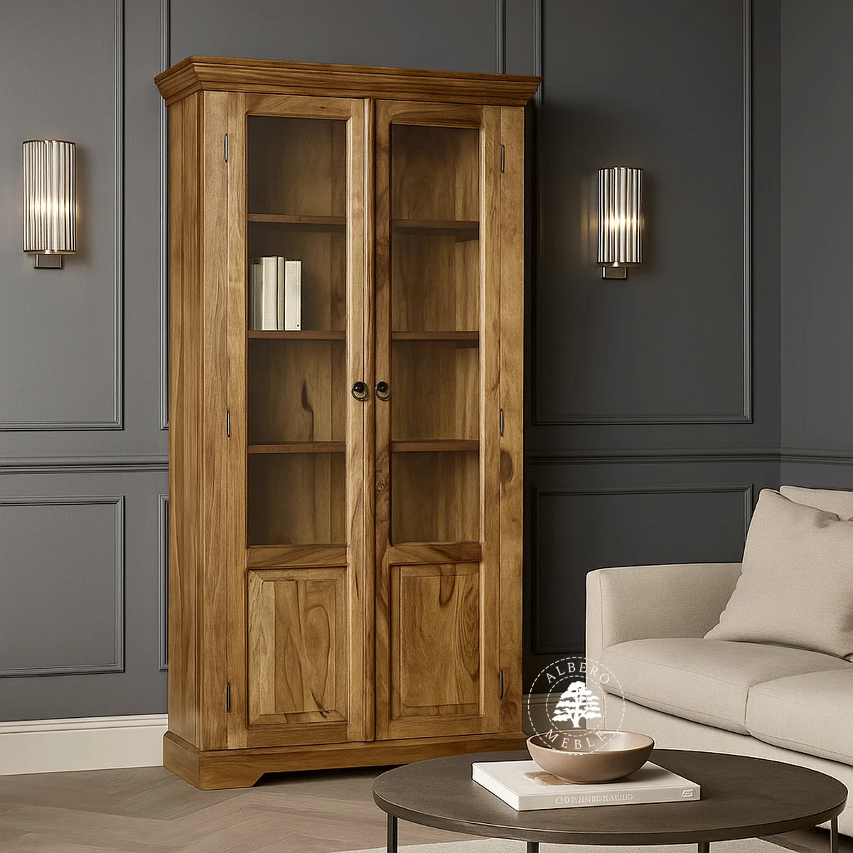 Witryna Drewniana w Stylu Kolonialnym