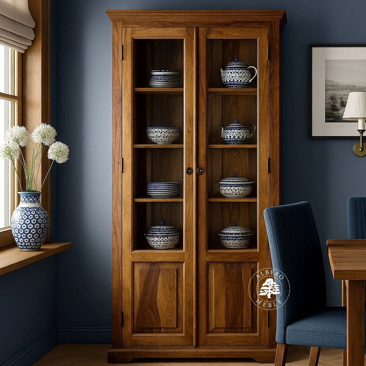 Witryna Drewniana w Stylu Kolonialnym