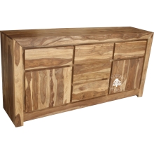 Duża komoda drewniana z czterema szufladami Goa