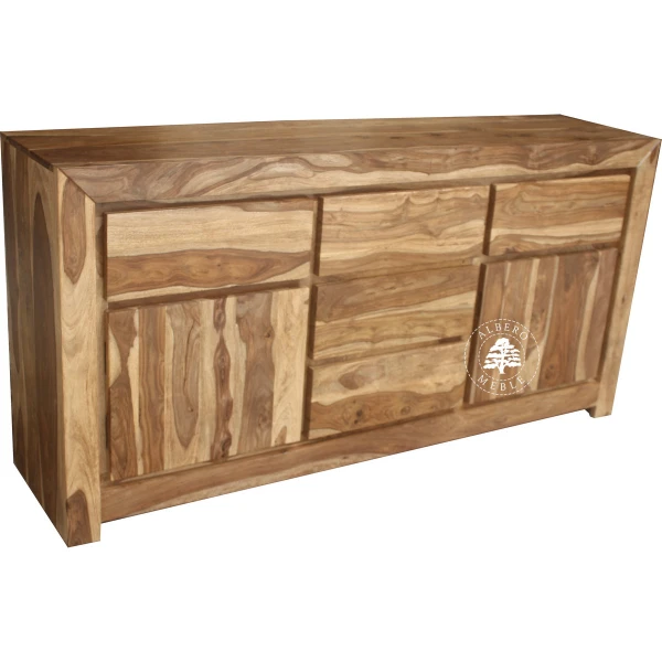 Duża komoda drewniana z czterema szufladami Goa