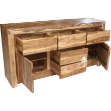 Duża komoda drewniana z czterema szufladami Goa