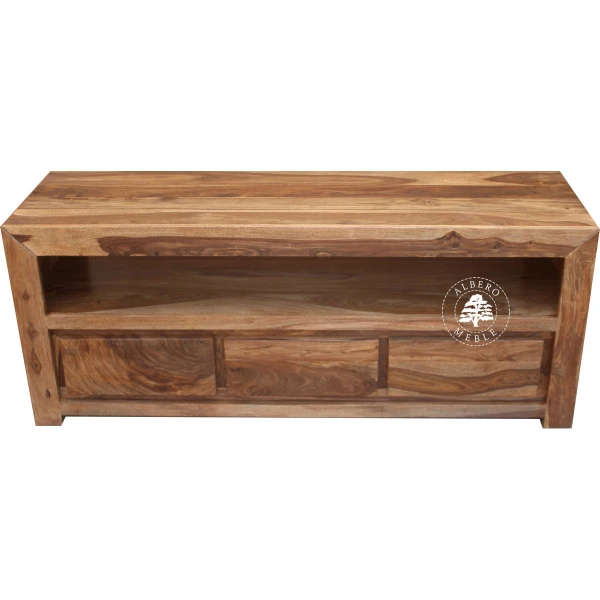 Prosta i nowoczesna szafka RTV z drzewa palisander