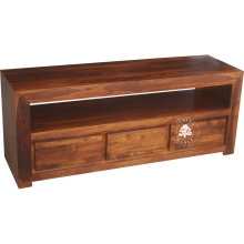 Prosta i nowoczesna szafka RTV z drzewa palisander