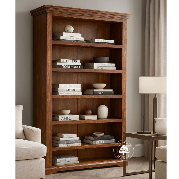 Tradycyjny Regał z Naturalnego Drewna Litego