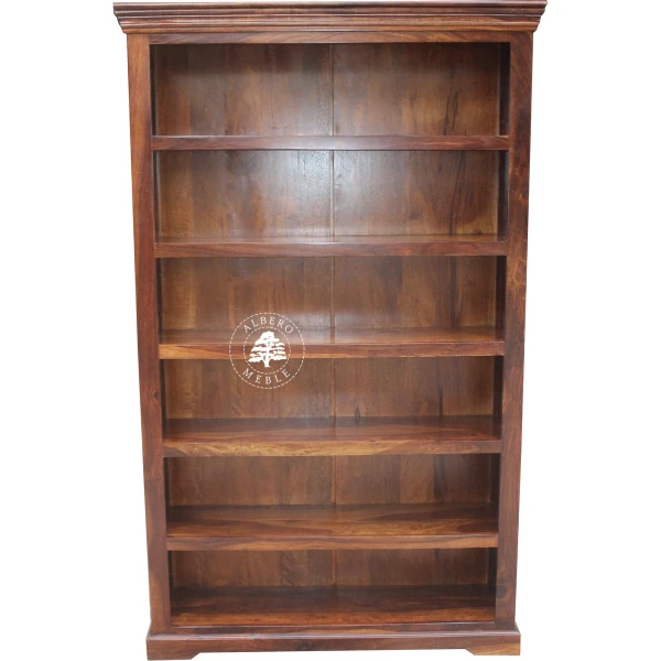 Tradycyjny Regał z Naturalnego Drewna Litego