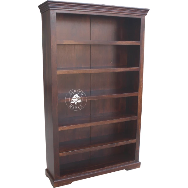 Tradycyjny Regał z Naturalnego Drewna Litego