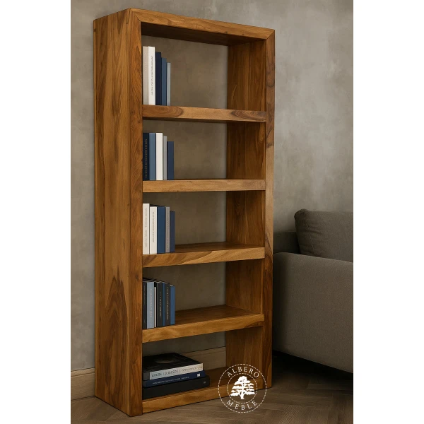 Regał z Drewna Litego na Segregatory