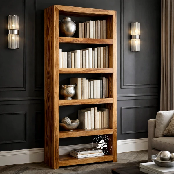 Regał z Drewna Litego na Segregatory