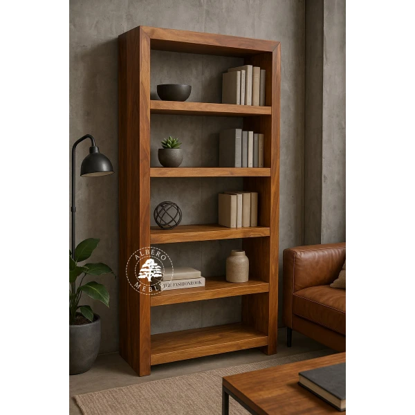 Regał z Drewna Litego na Segregatory