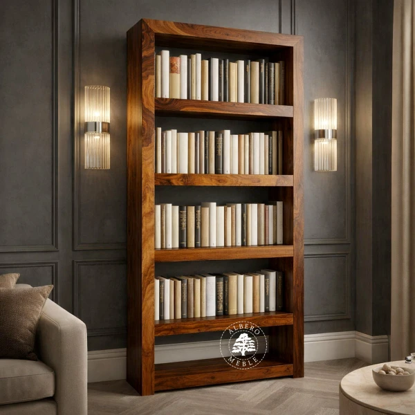 Regał z Drewna Litego na Segregatory