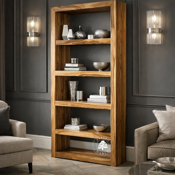 Regał z Drewna Litego na Segregatory