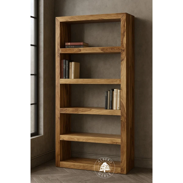 Regał z Drewna Litego na Segregatory