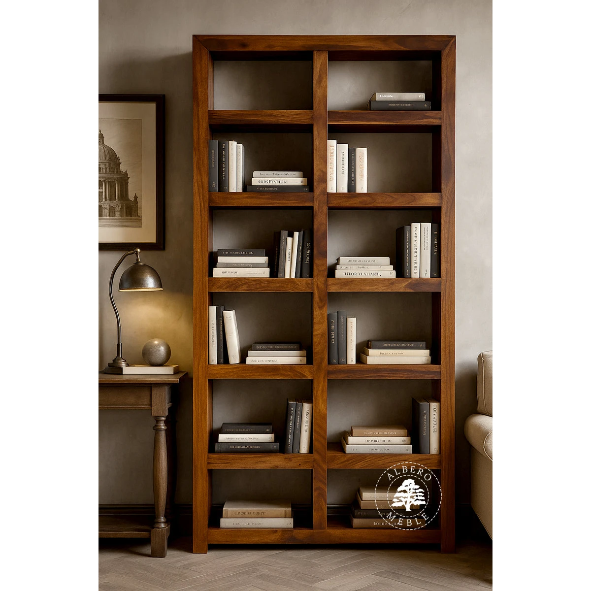 Płytki Regał Drewniany na Zamówienie